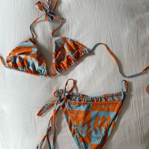 INAMORATA Orange and Blue Bikini